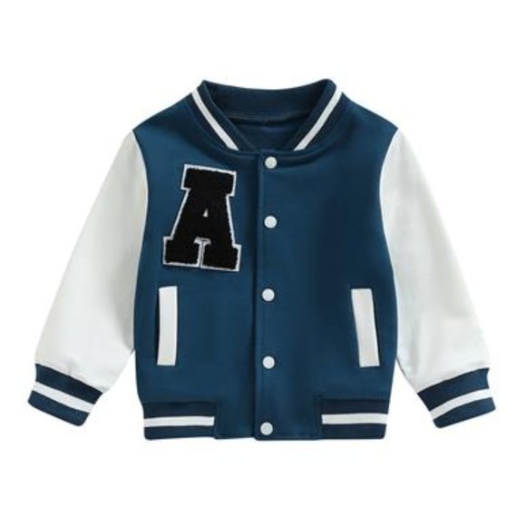 Kids Toddler Baby Boys Baseball Bomber JacketNWT